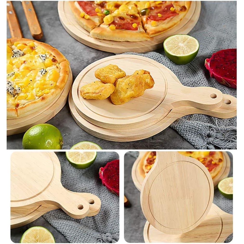 Wooden Round Pizza Bat — view 8
