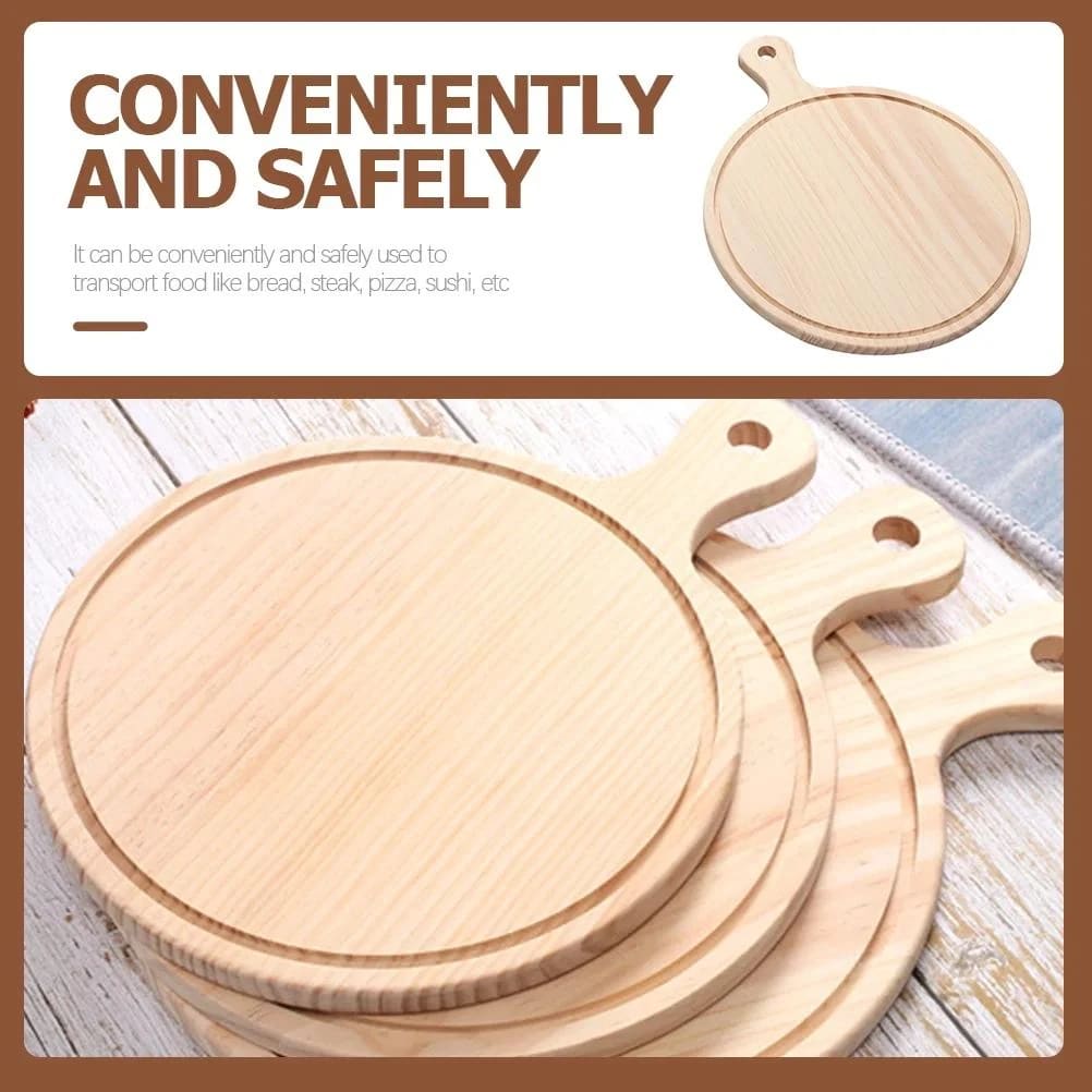 Wooden Round Pizza Bat — view 6