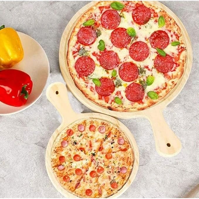 Wooden Round Pizza Bat — view 9