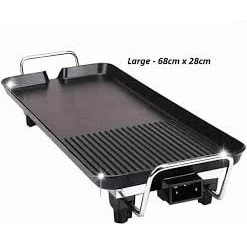 Electric Rectangle Barbeque Grill Tawa Plate — view 3
