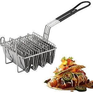 SS V Shaped Taco Fry Basket — view 6