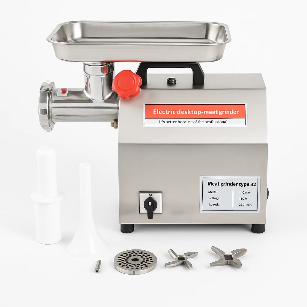 Electric Full SS Meat Mincer with Copper Motor No.22 (Capacity: 220kg/hr | Rpm: 180) — view 4