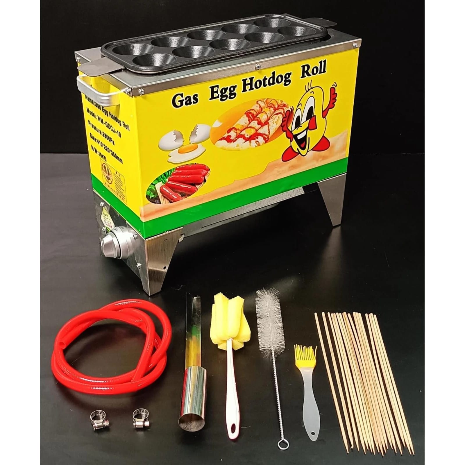Gas 10 Slot Egg Roller/Sausage Machine — view 5