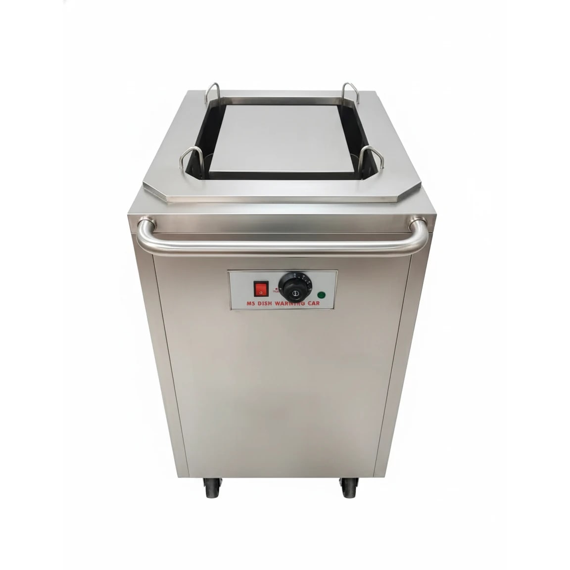Electric Rectangle Shaped SS Plate Warmer with Temp Controller & Wheel Lock Function - Single (Capacity: 50 plates/batch | Max Plate Size: 38*28cm)