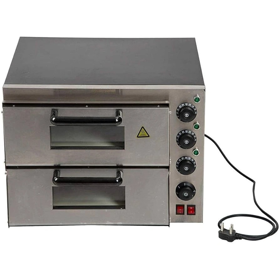 Electric Pizza Oven 2 Deck 2 Tray with 2 Stone - HS2S (Stone Size: 16x16 inch.) — view 4