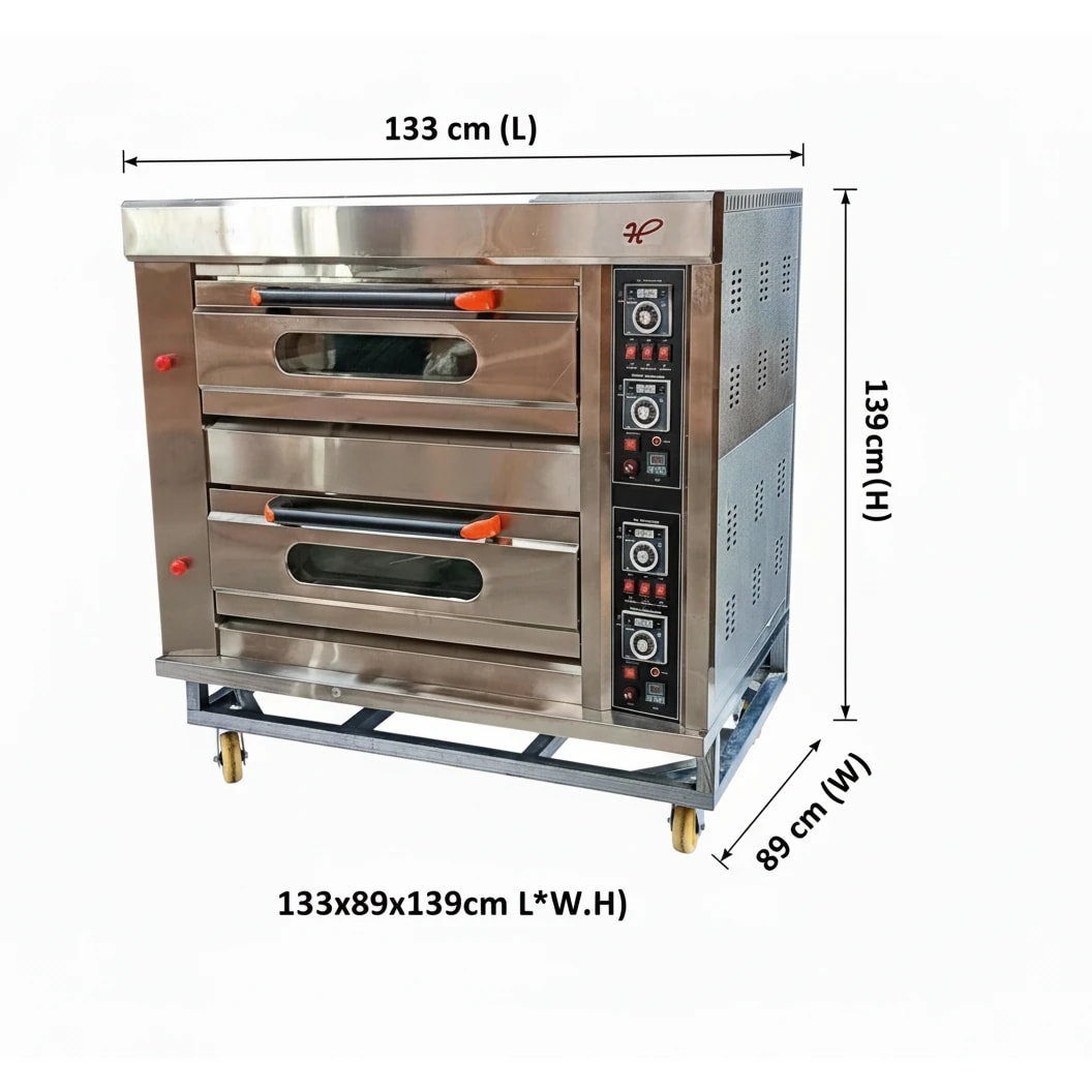 Gas Pizza Oven 2 Deck 4 Tray with 4 Stone - 2D4T (Stone Size: 26.5x18 inch.) — view 2