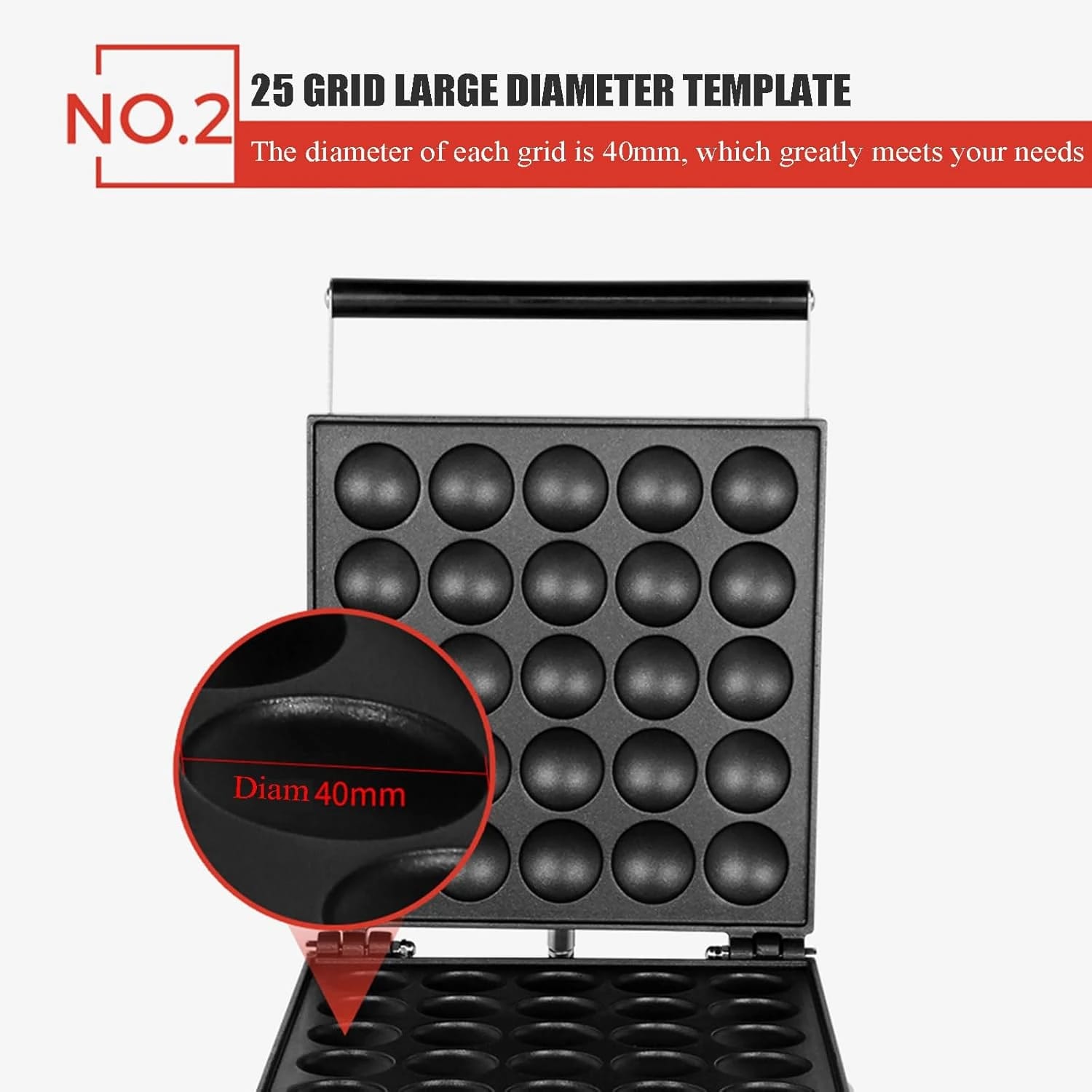 Electric Pancake/Mini Idli Maker with Bottom + Top Plate 25 in 1 — view 11