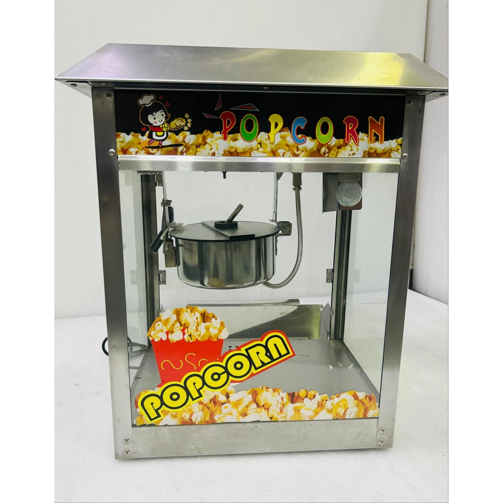 Electric Popcorn Machine with Toughened Glass - SS Body — view 8