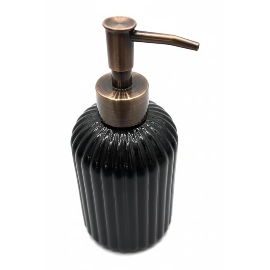 VAMA Glass Soap Dispenser - 370ml | Black — view 5