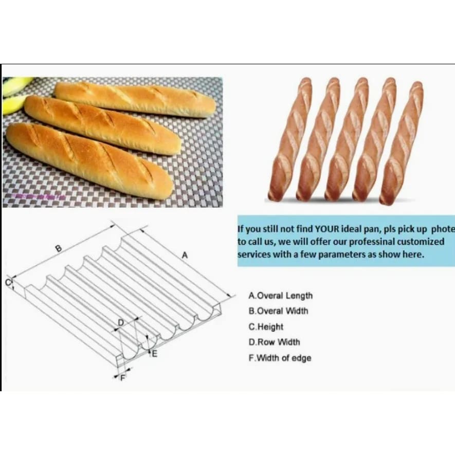 Teflon Coated Aluminium French Loaf Tray - Black — view 5
