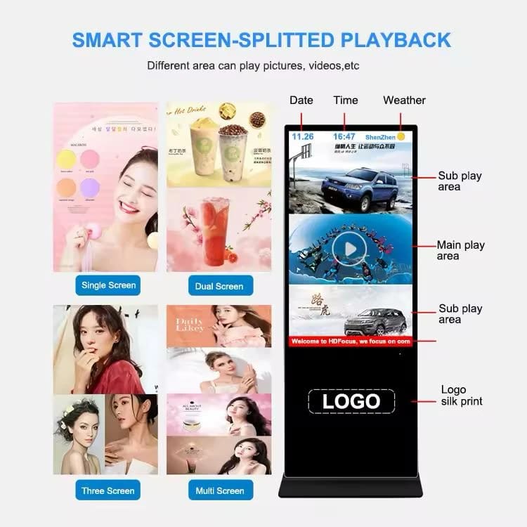 Digital LED Advertising Screen 55" (135cm) with Wooden Packing - Android OS | Wifi | Bluetooth | USB | Ultra HD — view 5