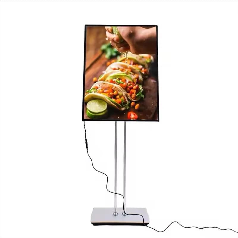 LED Display Standee - MS Black A2 Size with Adjustable Angle & Height | Vinyl Paper Insert Method | Display Area: 60x40cm — view 6