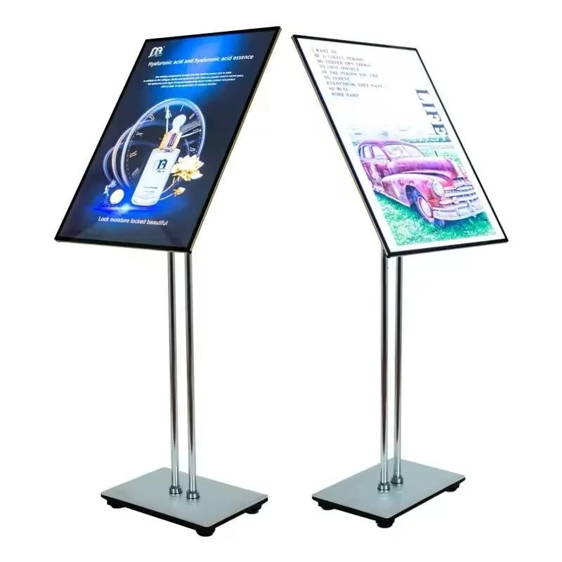 LED Display Standee - MS Black A2 Size with Adjustable Angle & Height | Vinyl Paper Insert Method | Display Area: 60x40cm — view 7