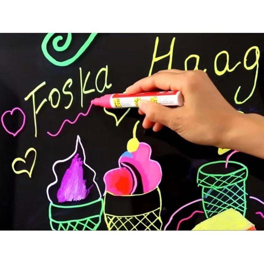LED Writing Display Board - Wooden Lite Brown New Standing Model | Marker Set | Cleaning Cloth | Button Controller | Display Area: 50x70cm — view 4
