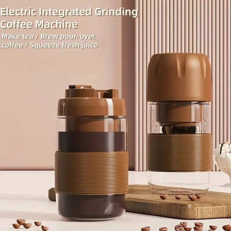 Electric Portable Coffee Bean Grinder / Filter Coffee Maker — view 5
