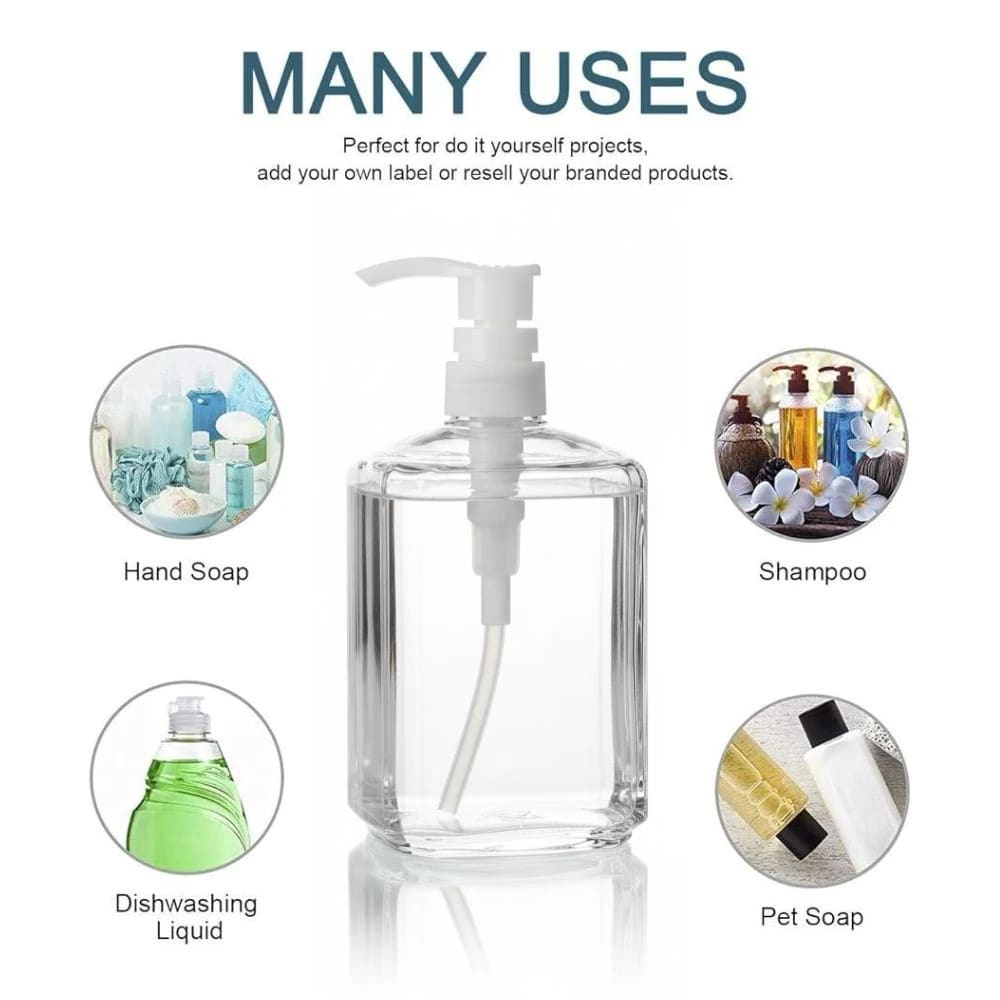 PC Crystal Soap Dispenser - 250ml | Flat Round Design — view 4