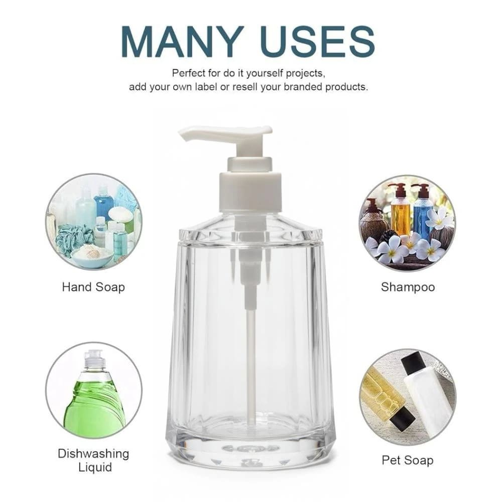 PC Crystal Soap Dispenser - 250ml | Tapered Cone Shape — view 4