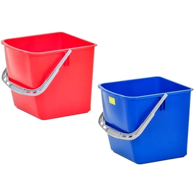 MS Handle Double Bucket Mop Wringer Trolley - 17L + 17L | Virgin Plastic Body — view 4