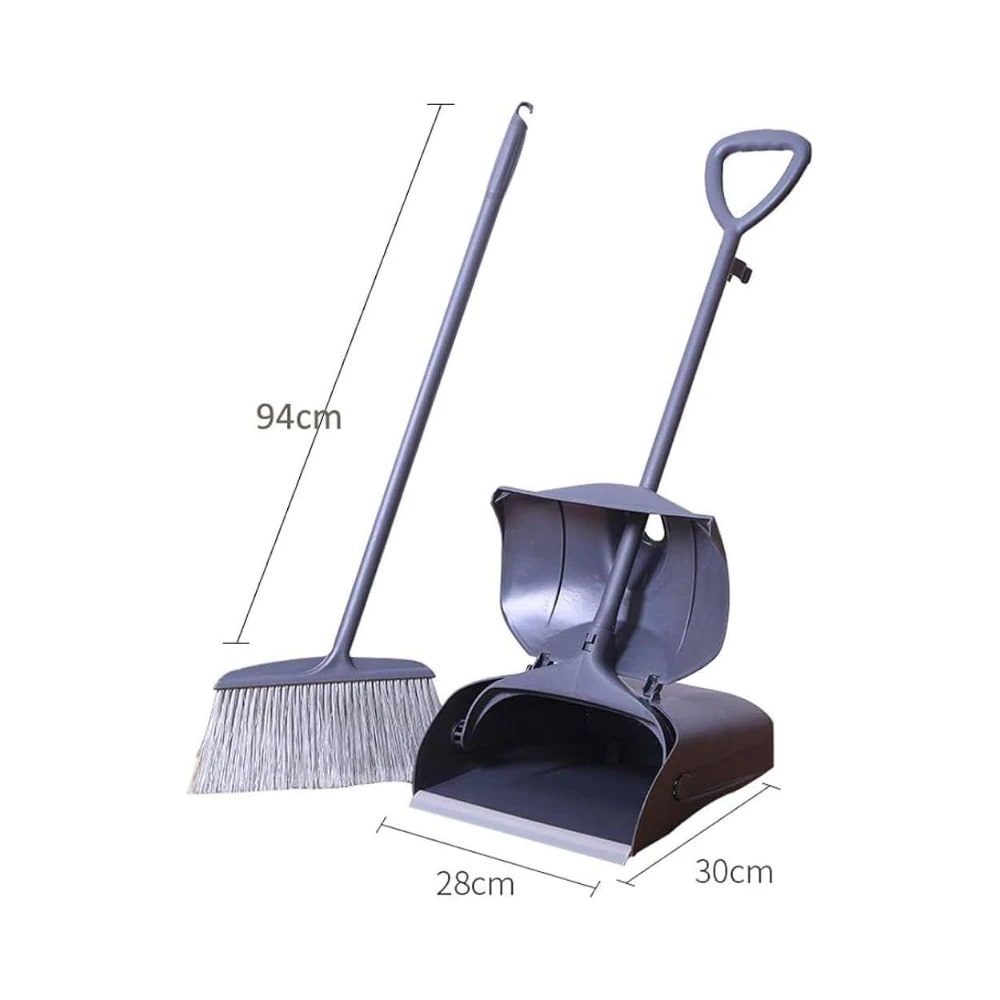 Plastic Dustpan with Broom — view 2