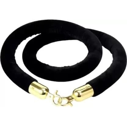Black + Golden Queue Manager with Top Ball & Black Velvet Rope - (Loose: 2 Poles + 1 Rope ; 1 Carton: 20 Poles + 10 Ropes) | Single pc Box Packing for Poles — view 5