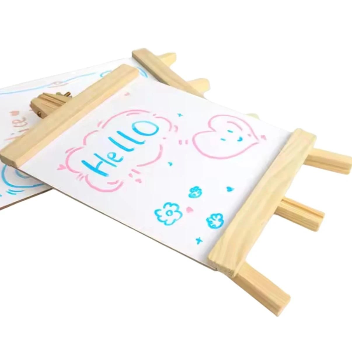 Wooden Mini White Display Board Set with Marker, Eraser & Duster — view 5