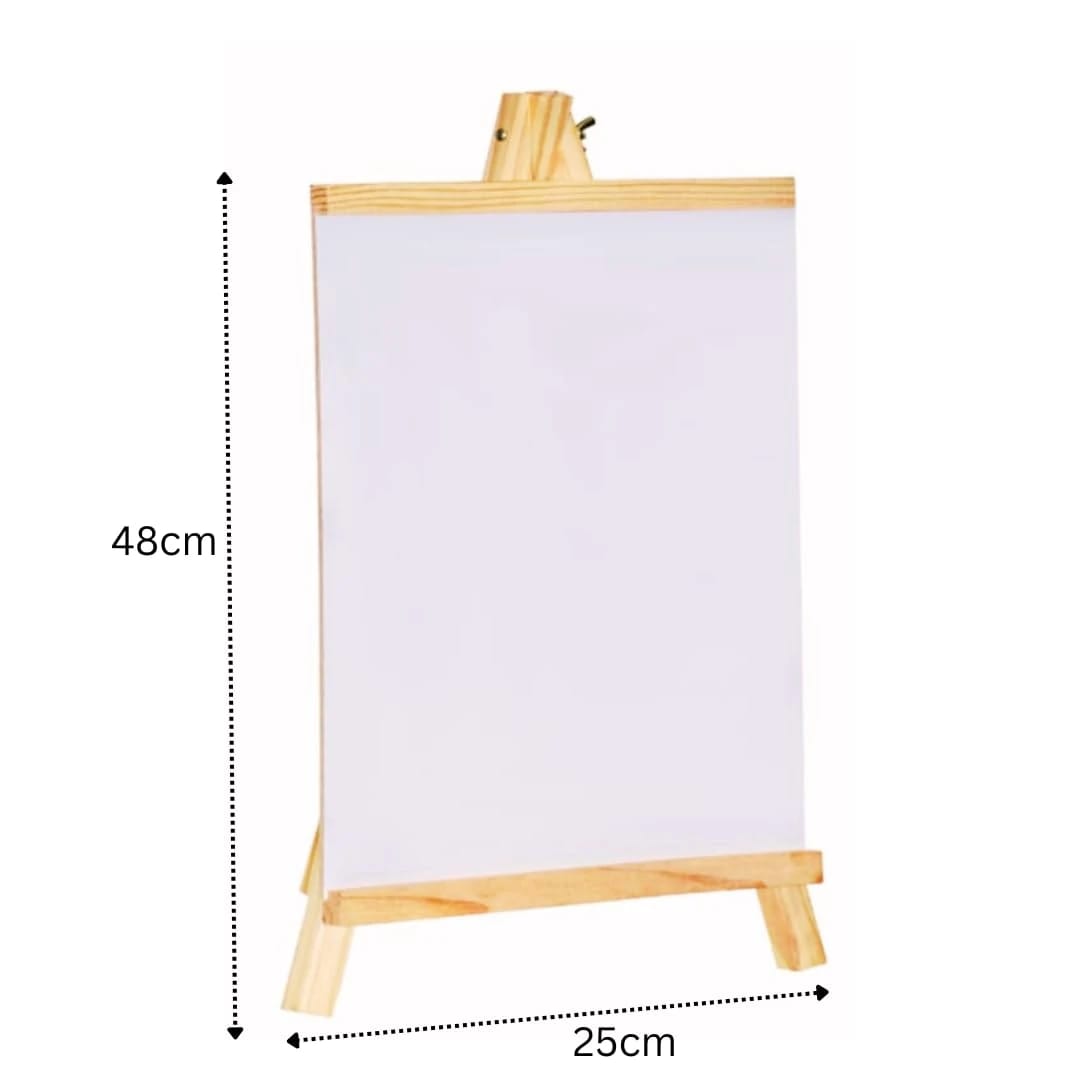 Wooden Mini White Display Board Set with Marker, Eraser & Duster — view 2