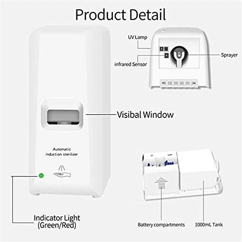 Plastic Automatic Rechargeable Soap Dispenser with Sensor (2 in 1 Battery + Adapter) - 1000ml — view 6