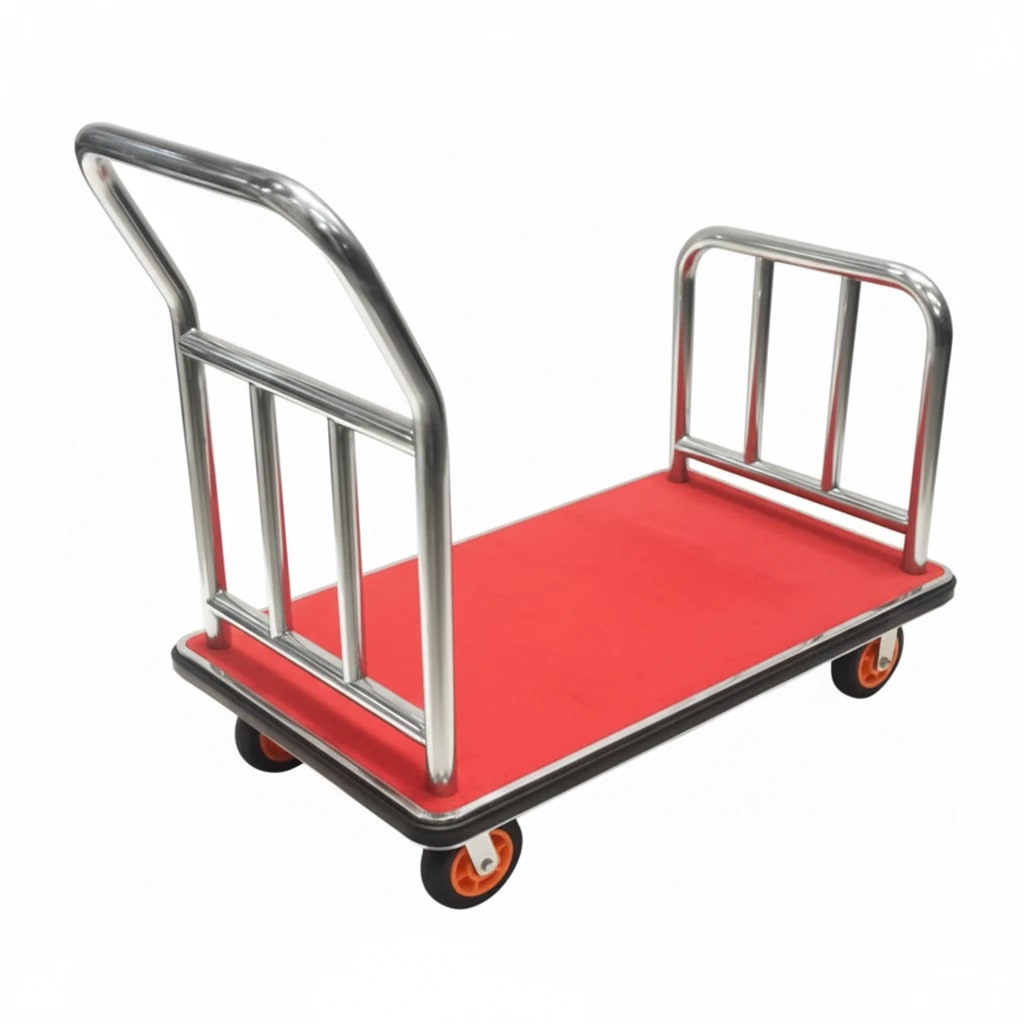 Rectangle Luggage Trolley with Heavy 15cm Diamater Wheels — view 4