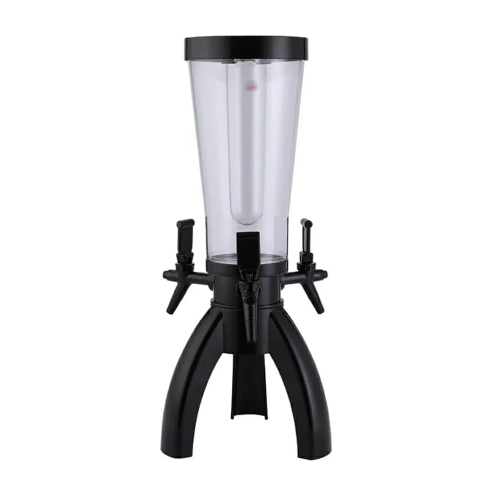 Beer Tower with 3 Taps & Ice Tube - 3L | Black