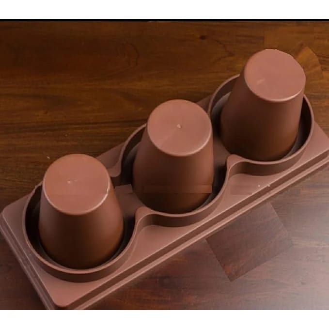 ABS Fibre Cylindrical 3 Slot Cup Holder — view 4