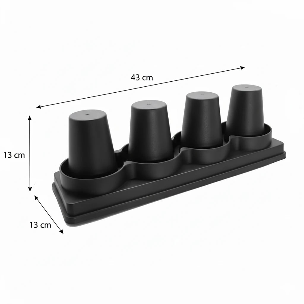 ABS Fibre Cylindrical 4 Slot Cup Holder — view 2