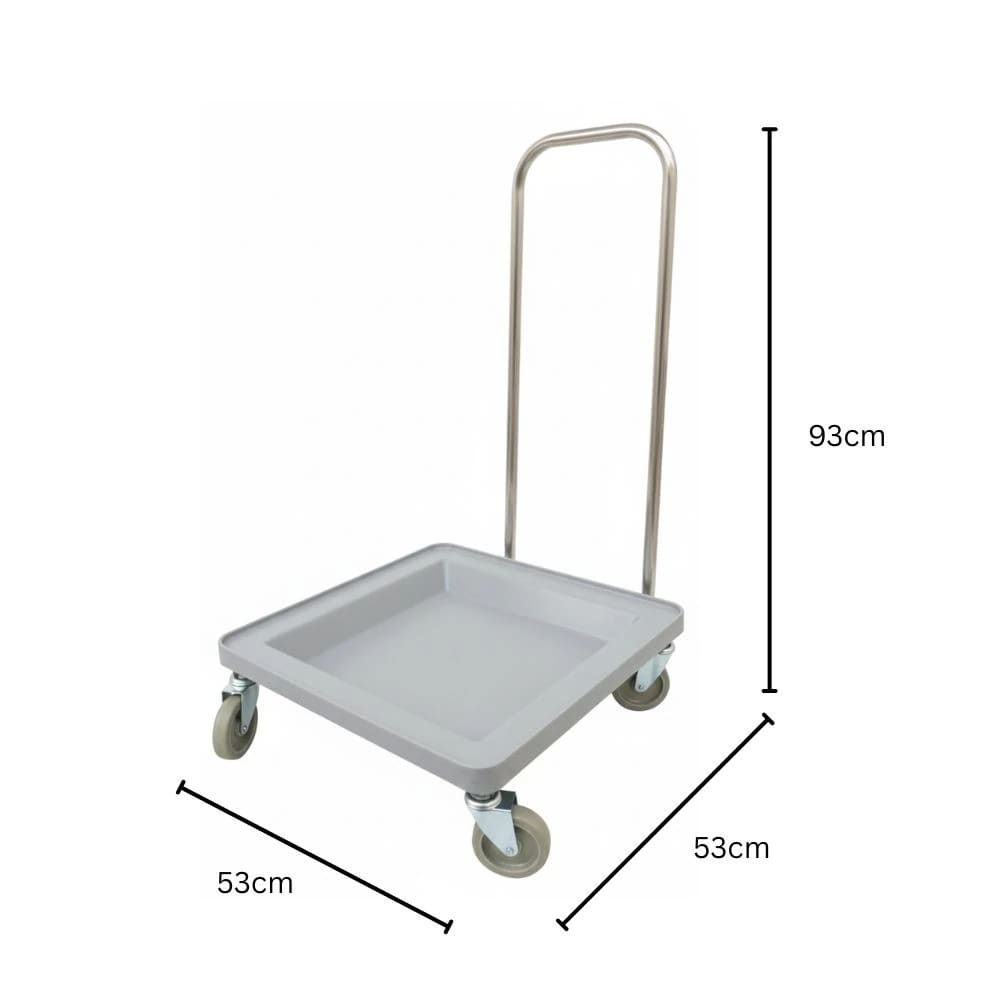 Premium Fibre White Glass Rack Trolley — view 2