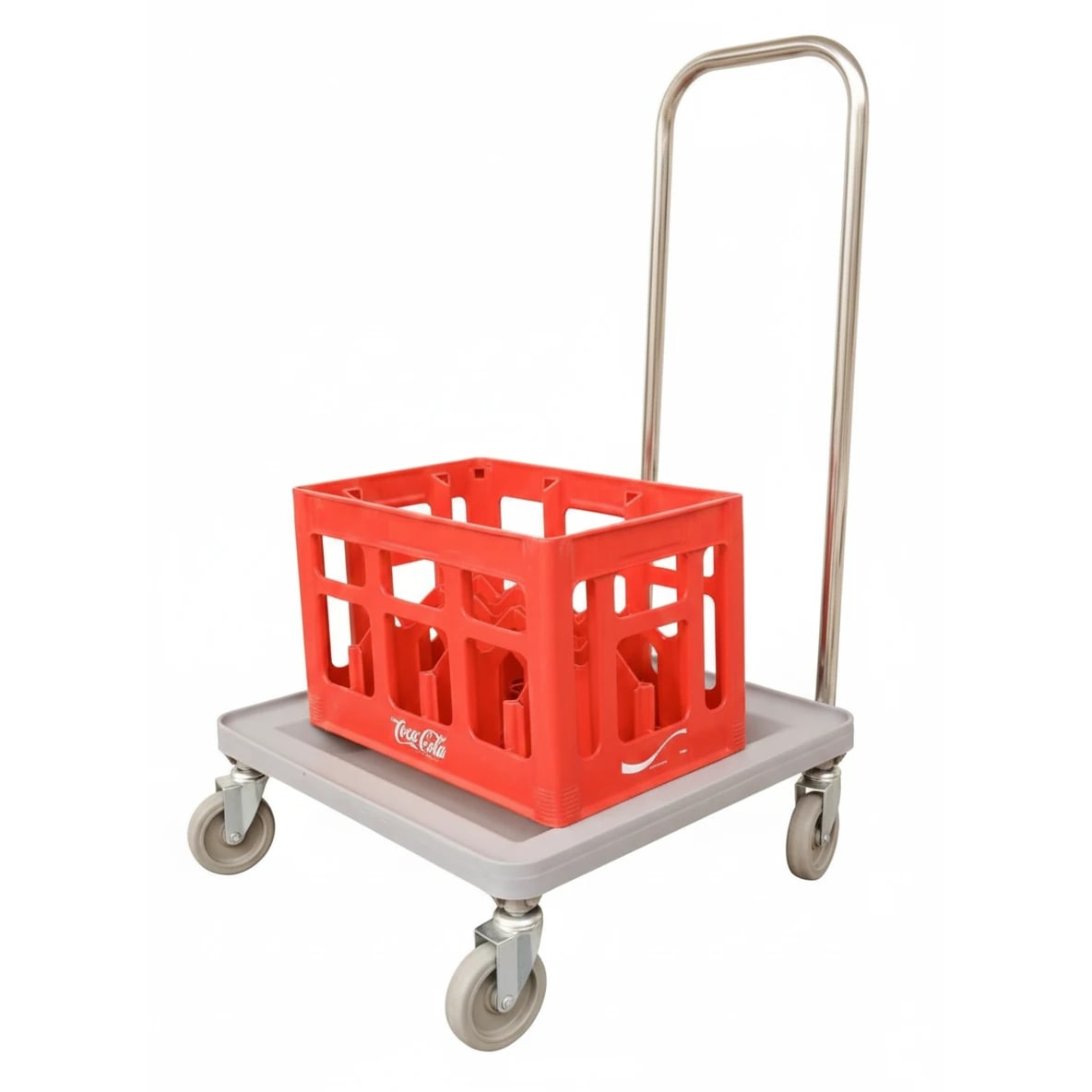 Premium Fibre White Glass Rack Trolley — view 3