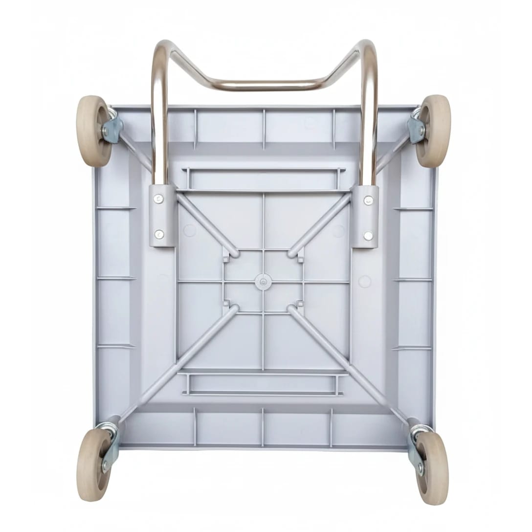 Premium Fibre White Glass Rack Trolley — view 6