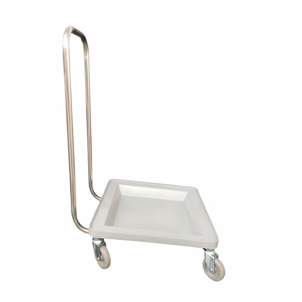Premium Fibre White Glass Rack Trolley — view 7