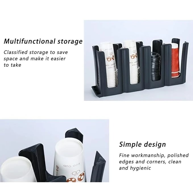 ABS Fibre Straight 4 Slot Cup Holder — view 5