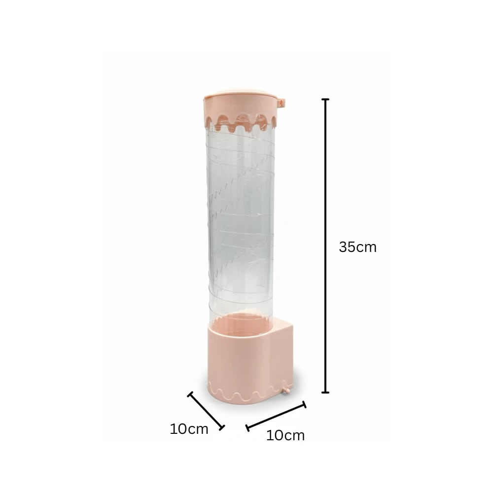 Plastic Mountable Paper Cup Holder/Dispenser — view 2