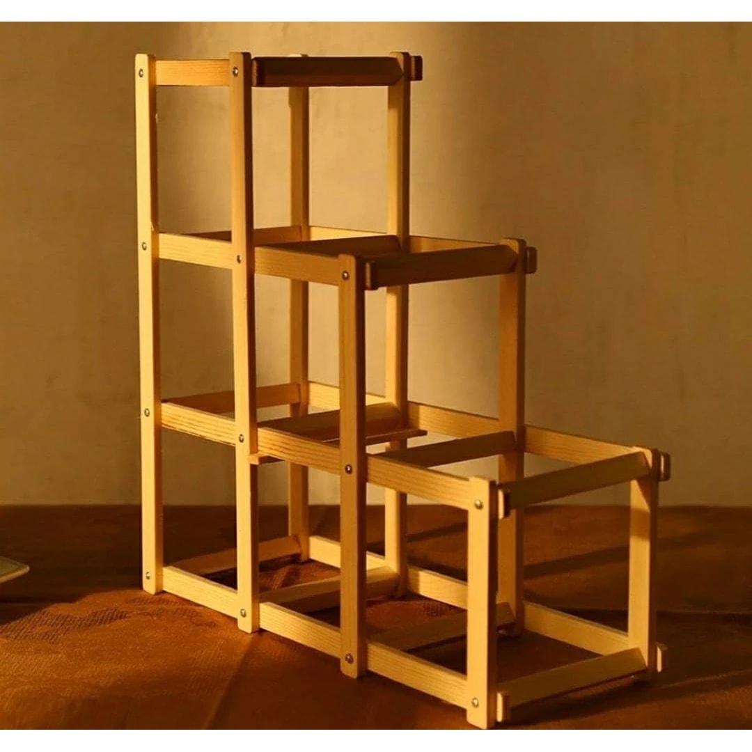 Wooden Foldable Bamboo Wine Holder — view 5