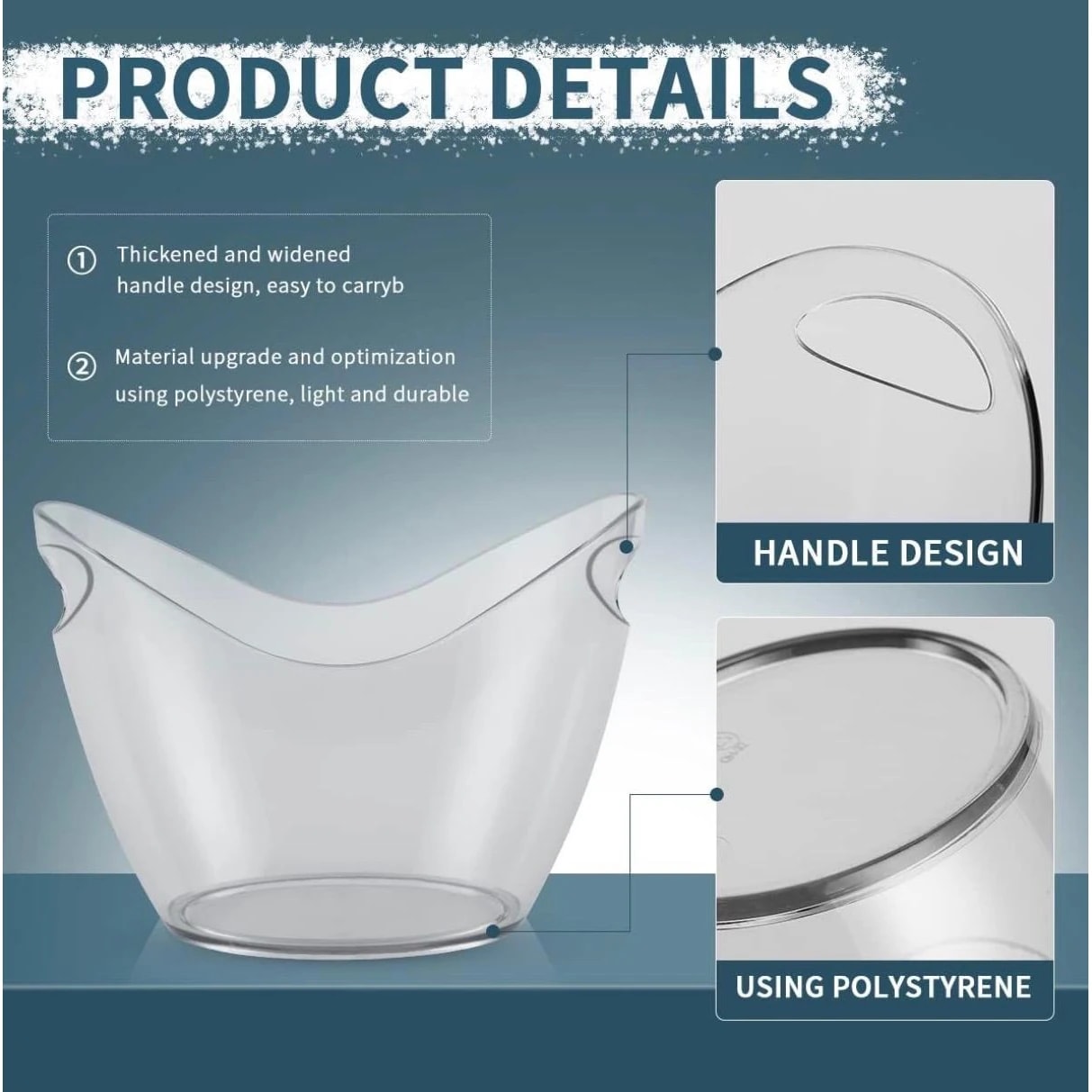 PC Heavy U-Shaped Wine Bucket — view 7