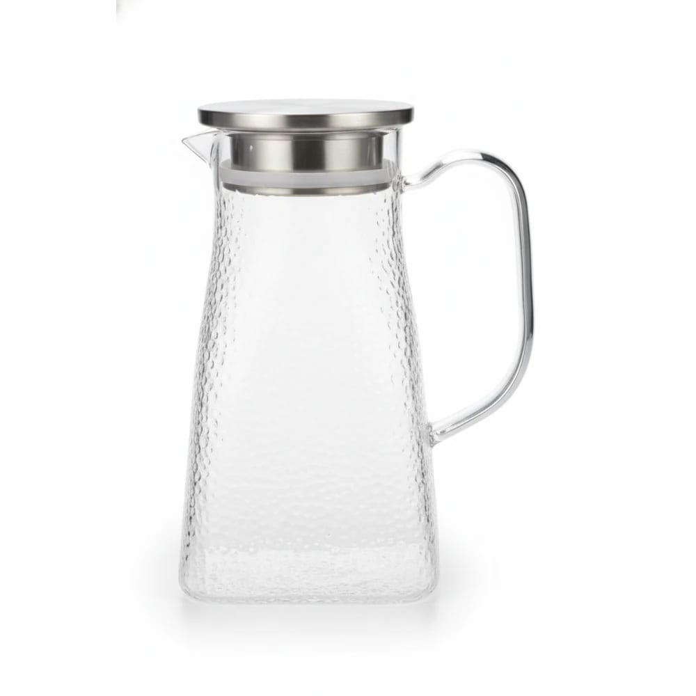 VAMA Square PC Jug with SS Lid - 1500ml | Dual Pour Design (Wide Flow & Strainer) | Single pc Box Packing