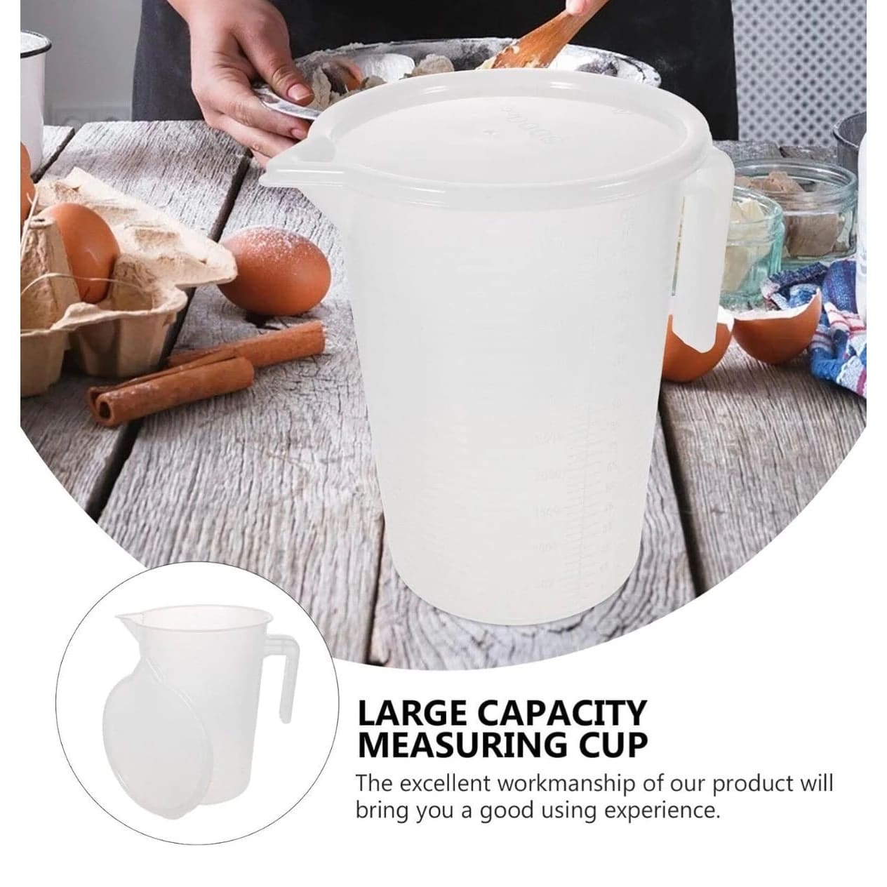 Virgin Plastic Jugs with Measurements + Lid — view 5