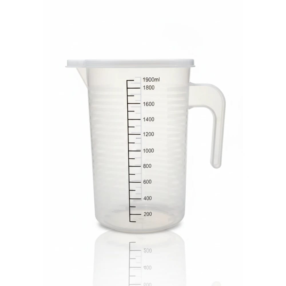 Virgin Plastic Jugs with Measurements + Lid