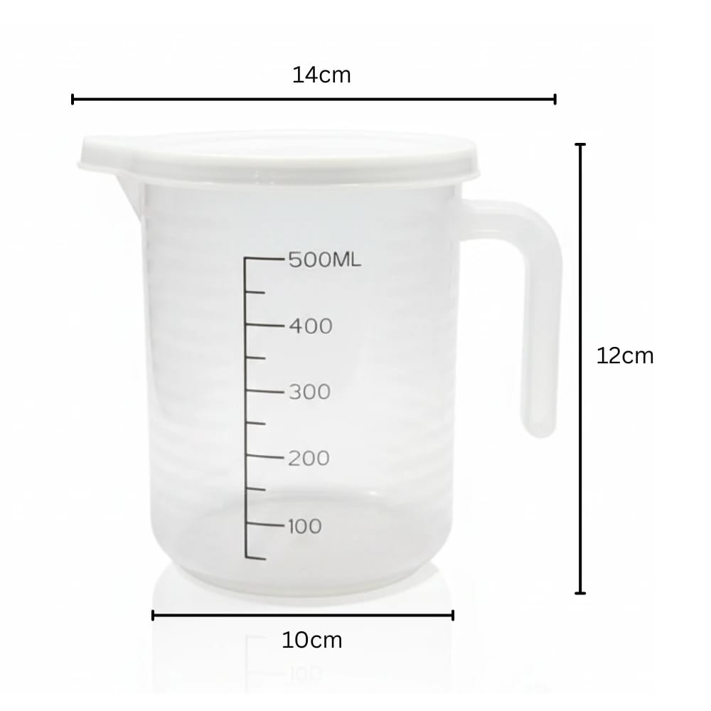 Virgin Plastic Jugs with Measurements + Lid — view 2