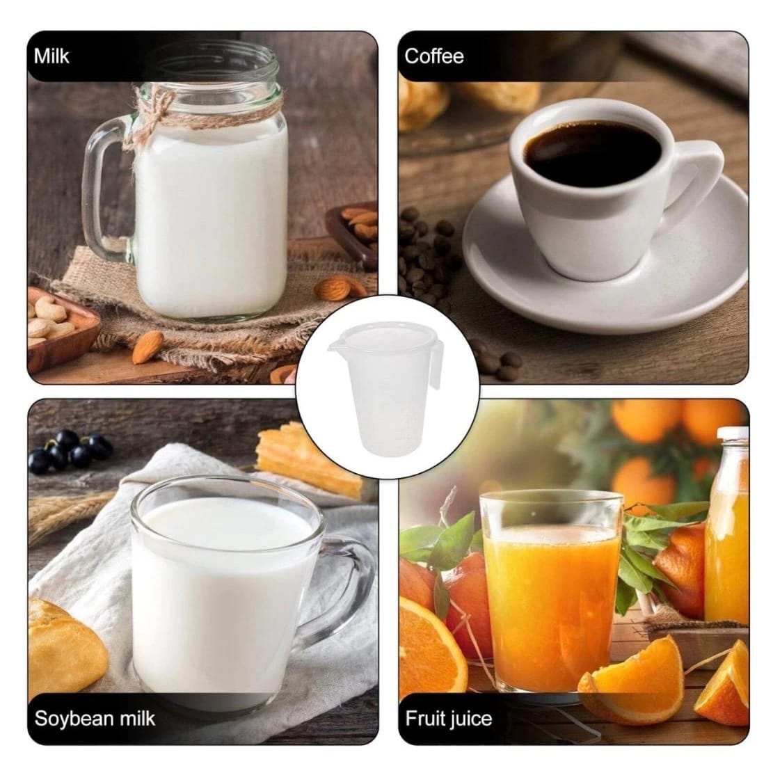 Virgin Plastic Jugs with Measurements + Lid — view 3