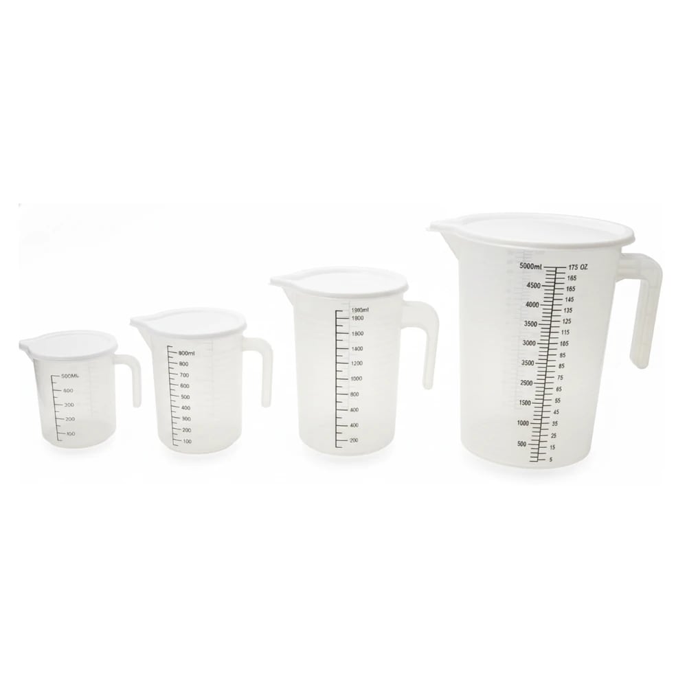 Virgin Plastic Jugs with Measurements + Lid — view 7