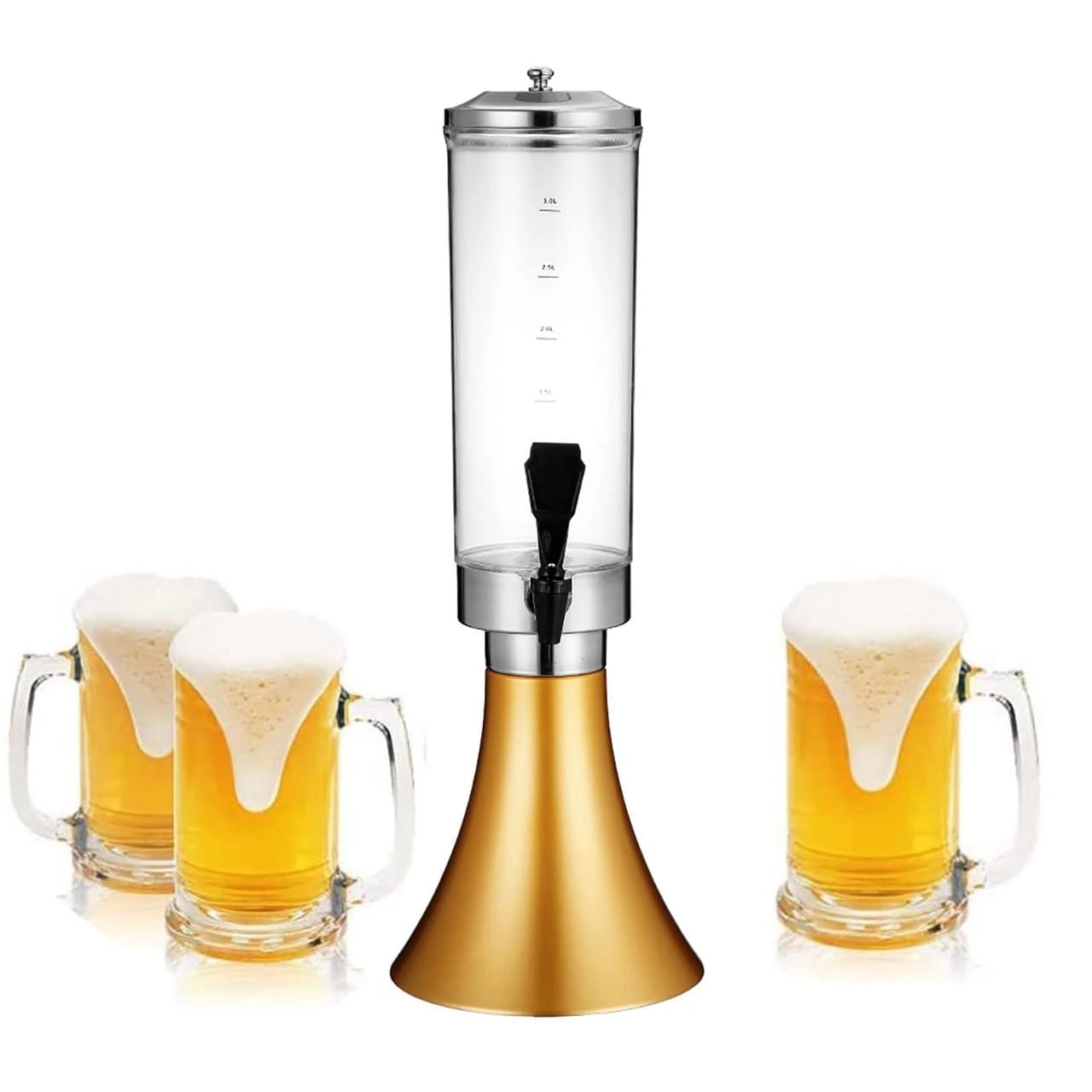 Beer Tower with SS Gel Based Ice Tube & LED Lights - 3L — view 4