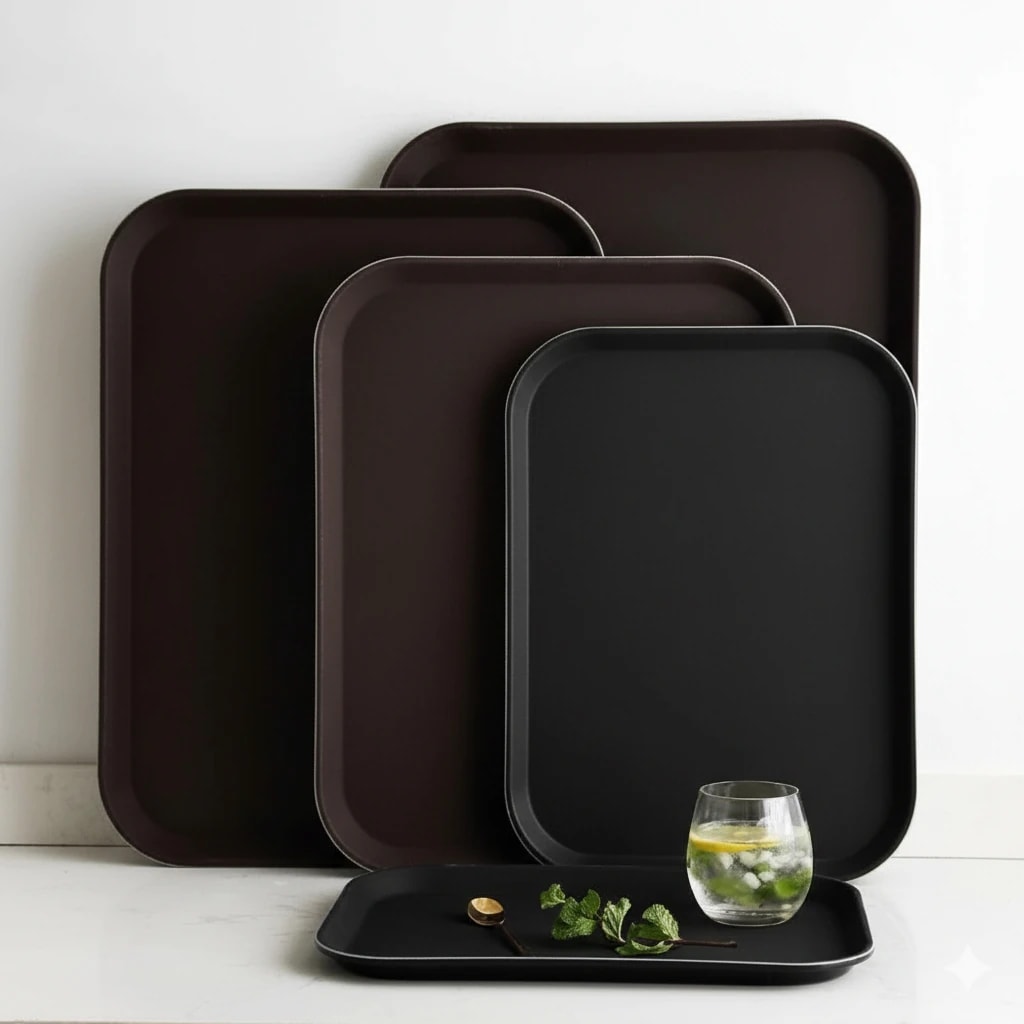 Anti Skid Tray - Regular | Rectangle | Black | 14 x 18" — view 10