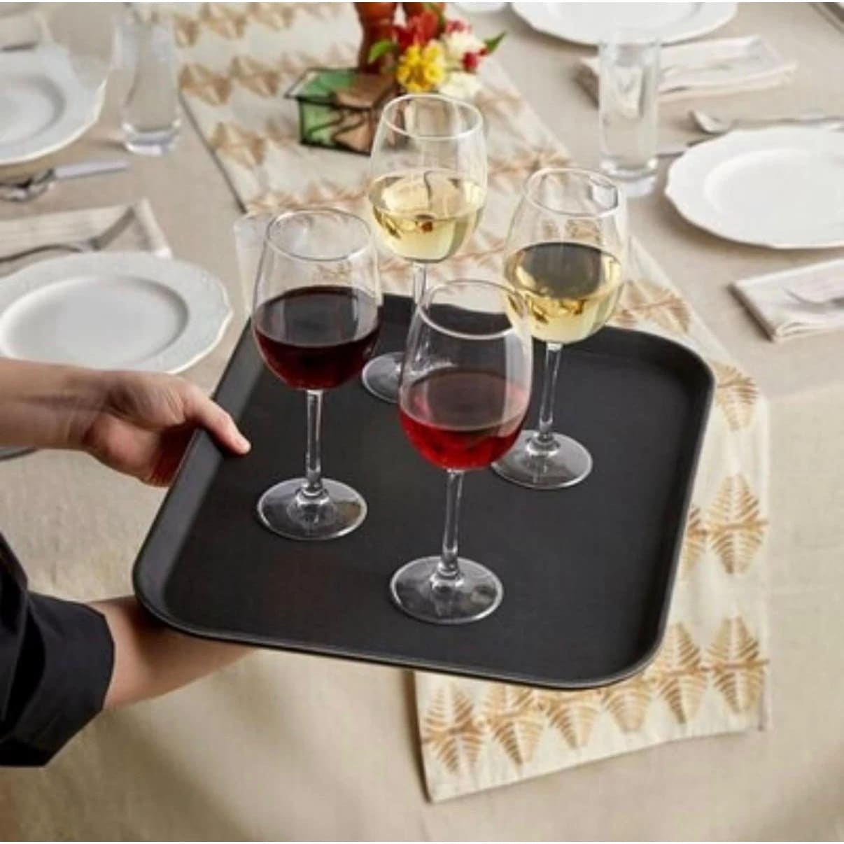 Anti Skid Tray - Regular | Rectangle | Black | 15 x 20" — view 7