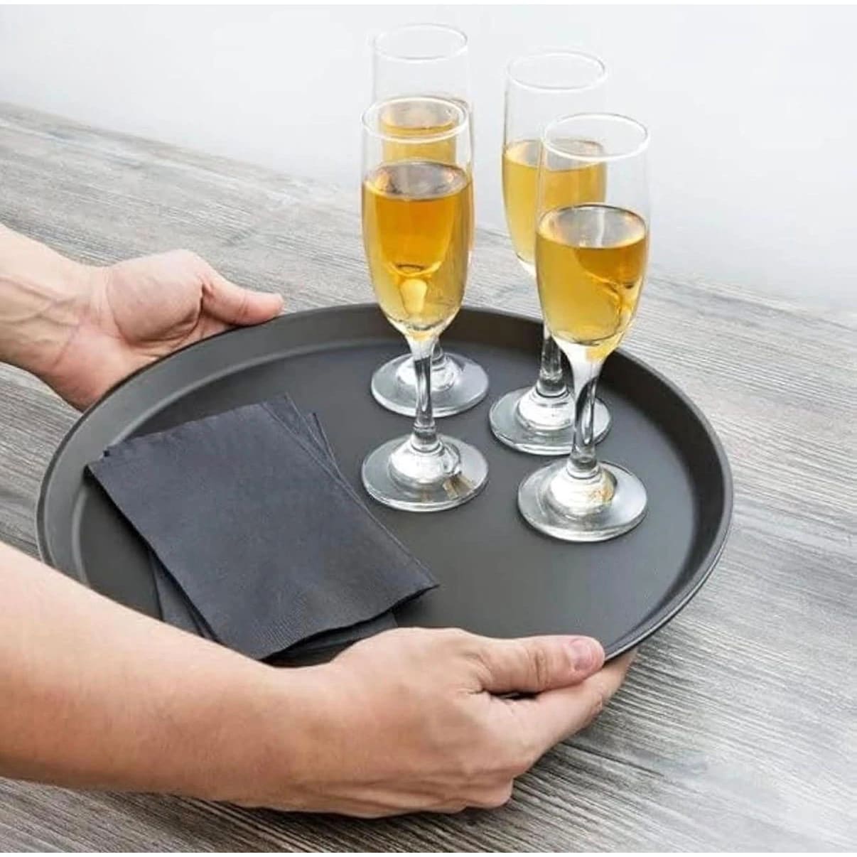 Anti Skid Tray - Regular | Round| Black | 16" — view 4