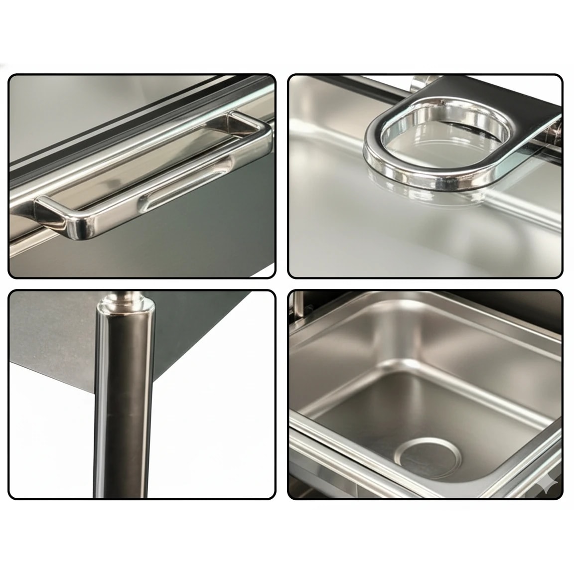 Chafing Dish Rectangle 9L with Gel Based Heating + Transparent Lid + Hydraulic Soft Close (GN Pan of 65mm) — view 4